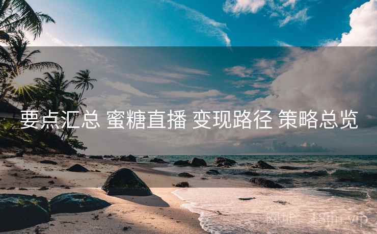 要点汇总 蜜糖直播 变现路径 策略总览  第2张