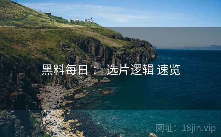 黑料每日 ： 选片逻辑 速览  第1张