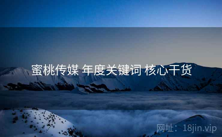 蜜桃传媒 年度关键词 核心干货  第2张