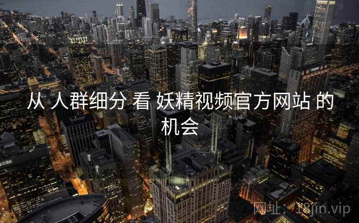 从 人群细分 看 妖精视频官方网站 的机会  第2张